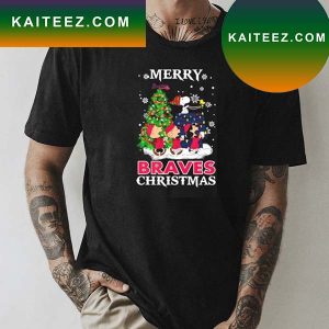 Snoopy and Friends Merry Atlanta Braves Christmas T-shirt