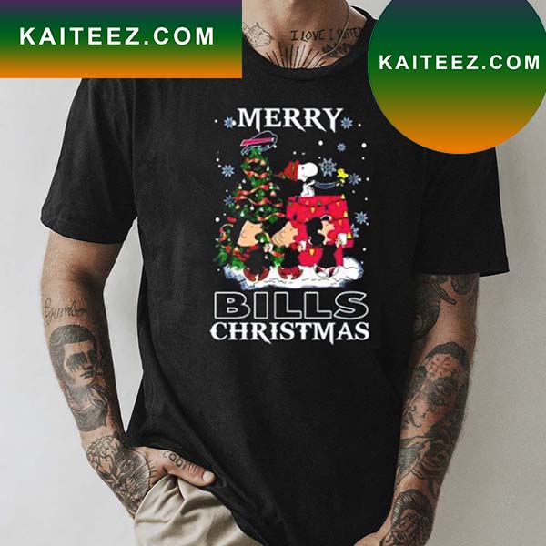 Snoopy and Friends Merry Buffalo Bills Christmas T-shirt - Kaiteez