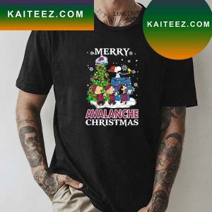 Snoopy and Friends Merry Colorado Avalanche Christmas T-shirt