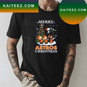 Snoopy and Friends Merry Houston Astros Christmas T-shirt