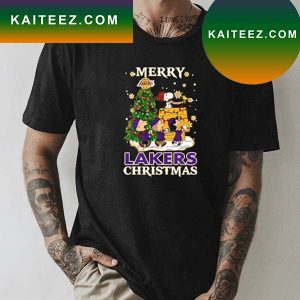 Snoopy and Friends Merry Los Angeles Lakers Christmas T-shirt