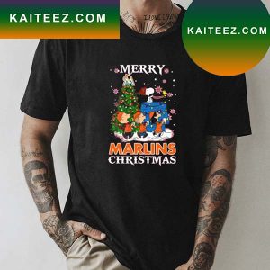 Snoopy and Friends Merry Miami Marlins Christmas T-shirt
