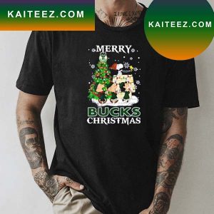Snoopy and Friends Merry Milwaukee Bucks Christmas T-shirt