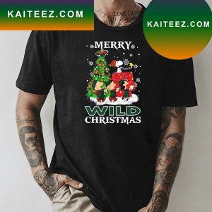 Snoopy and Friends Merry Minnesota Wild Christmas T-shirt