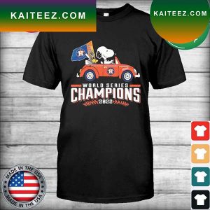 Snoopy and Woodstock Driving Car Houston Astros 2022 World Series Champions T-shirt