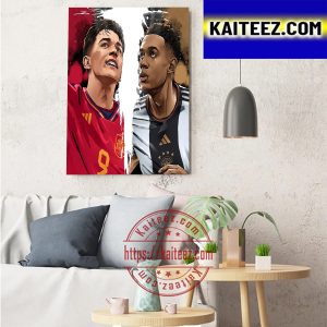 Spain Vs Germany In FIFA World Cup Qatar 2022 Art Decor Poster Canvas