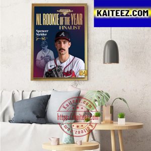 Spencer Strider NL Rookie Of The Year Finalist Atlanta Braves MLB Art Decor Poster Canvas