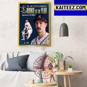 Spencer Strider Outstanding Rookie Of The Year Atlanta Braves MLB Art Decor Poster Canvas