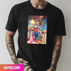 Super Mario Movie Promos Go Hard New Poster Fan Gifts T-Shirt
