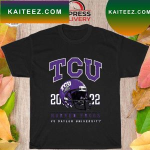 TCU Helmet Horned frogs vs baylor university T-shirt