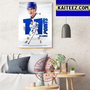 Tage Thompson 11 Points In 3 Games For Buffalo Sabres Of NHL Art Decor Poster Canvas