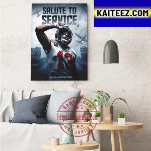 Tampa Bay Buccaneers Mike Evans Salute To Service Art Decor Poster Canvas