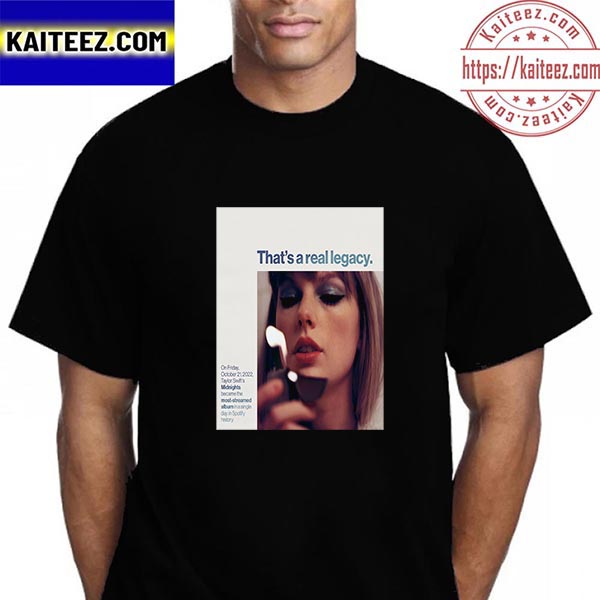 Taylor Swift Thats A Real Legacy Midnights Album Vintage T-Shirt - Kaiteez