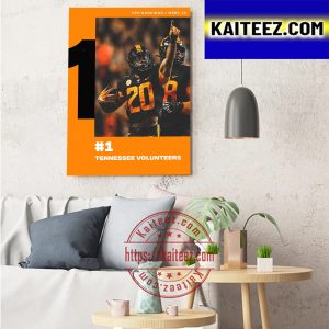 Tennessee Volunteers Football The First CFB Playoff Rankings Art Decor Poster Canvas
