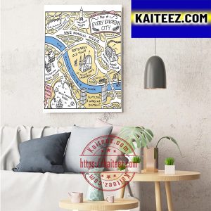 Terrible Maps A Map Of Every European City Art Decor Poster Canvas