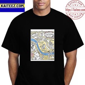 Terrible Maps A Map Of Every European City Vintage T-Shirt