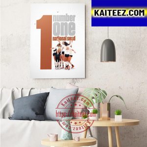Texas Volleyball Number One National Seed Art Decor Poster Canvas