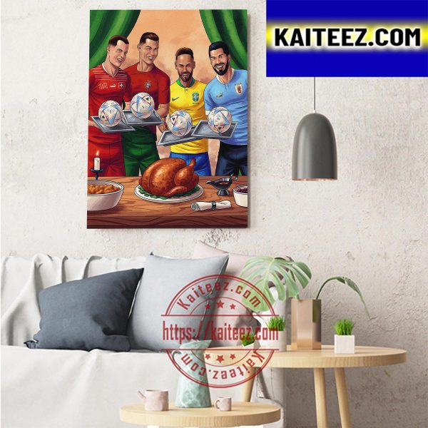 Thanksgiving Day x World Cup 2022 Match Day Art Decor Poster Canvas