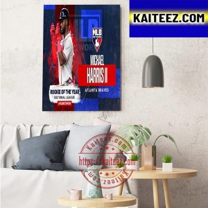 The Atlanta Braves Michael Harris II 2022 NL Rookie Of The Year Art Decor Poster Canvas
