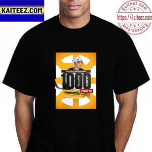 The Boston Bruins Patrice Bergeron 1000 Career Point Club In NHL History Vintage T-Shirt