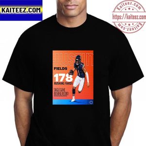 The Chicago Bears Justin Fields 178 Rushing Yards Vintage T-Shirt
