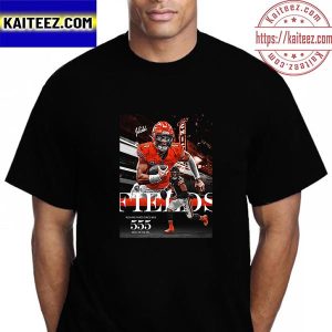 The Chicago Bears Justin Fields 555 Rushing Yards Vintage T-Shirt