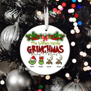 The Custom Name Family Grinchmas Grinch Christmas Ornament