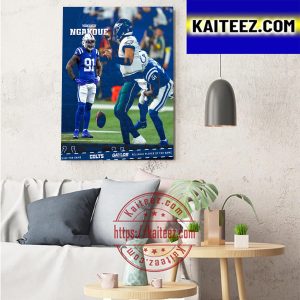 The Indianapolis Colts Yannick Ngakoue Reliable Player Of The Game Art Decor Poster Canvas