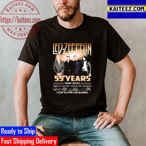 The Led-Zeppelin 55 Years 1968 2023 Signatures Thank You For The Memories Vintage T-Shirt
