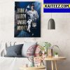 The Los Angeles Angels Jared Walsh 2022 Heartand Hustle Award Art Decor Poster Canvas