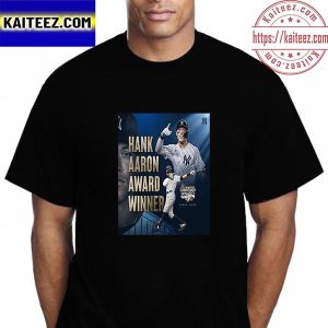 The New York Yankees Aaron Judge Is AL Winner 2022 Hank Aaron Award Vintage T-Shirt
