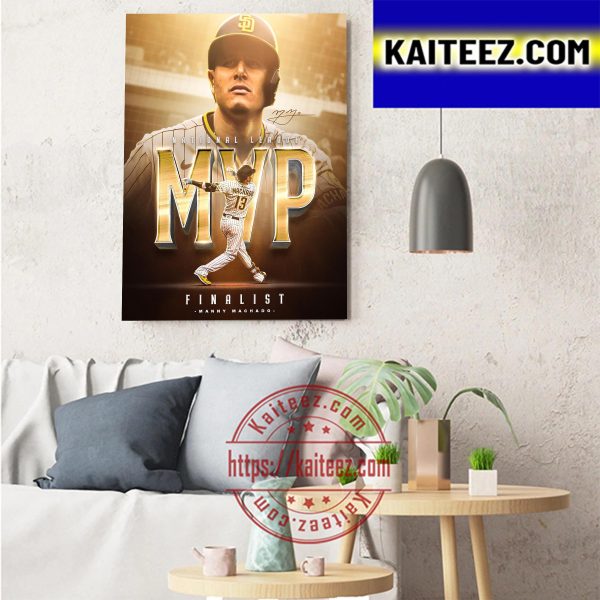 The San Diego Padres Manny Machado National League MVP Finalist Art Decor Poster Canvas