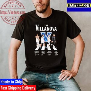 The Villanova Abbey Road Samuels Moore Gillespie And Jay Wright 2022 Signatures Vintage T-Shirt