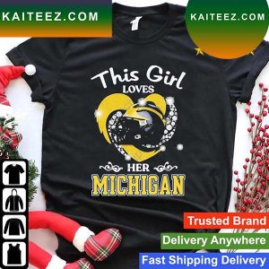This Girl Loves Her Michigan Heart T-Shirt