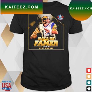 This is new with her face covered Kurt Warner hall of famer 2017 class t-shirt