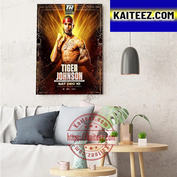 Tiger Johnson Undefeated Olympic Junior Welterweight Art Decor Poster Canvas