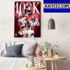 Tom Brady First NFL Player To 100K Career Passing Yards Art Decor Poster Canvas
