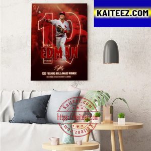 Tommy Edman 2022 Fielding Bible Award Winner St Louis Cardinals MLB Art Decor Poster Canvas