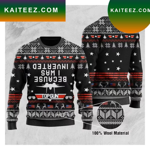 Top Gun Because I Was Inverted Ugly Christmas Sweater