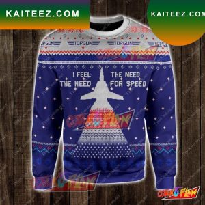 Top Gun Feel The Need 3D Print Ugly Christmas Sweater