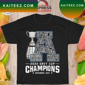 Toronto Argonauts 2022 grey cup champions T-shirt