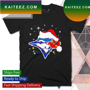 Toronto Blue Jays Santa hat Christmas T-shirt