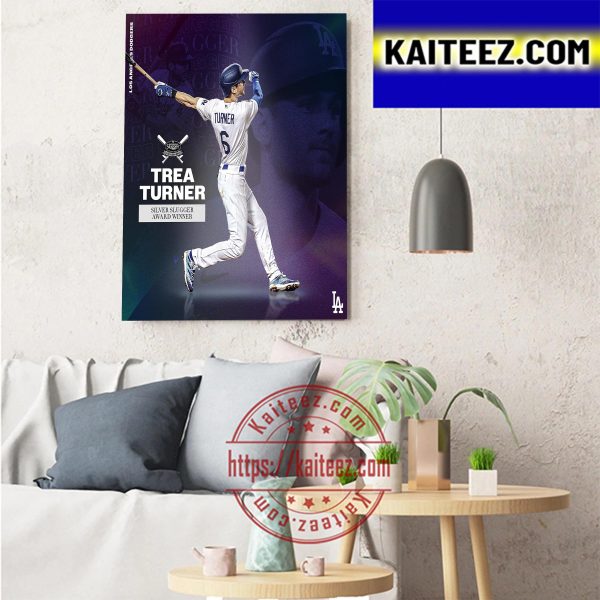 Trea Turner 2022 Silver Slugger Award Winner Art Decor Poster Canvas