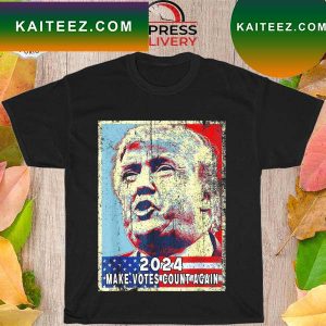 Trump 2024 presidential campaign take america back American flag T-shirt