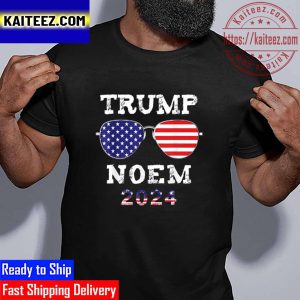 Trump Noem 2024 President Election Republican Ticket US Flag Vintage T-Shirt