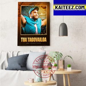 Tua Tagovailoa MVP 2022 NFL On Fox Midseason Awards Art Decor Poster Canvas