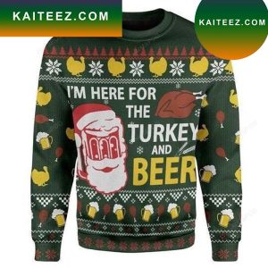 Turkey And Beer Ugly Sweater