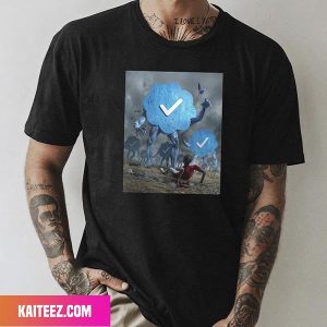Twitter Blue Check Invasion Fan Gifts T-Shirt