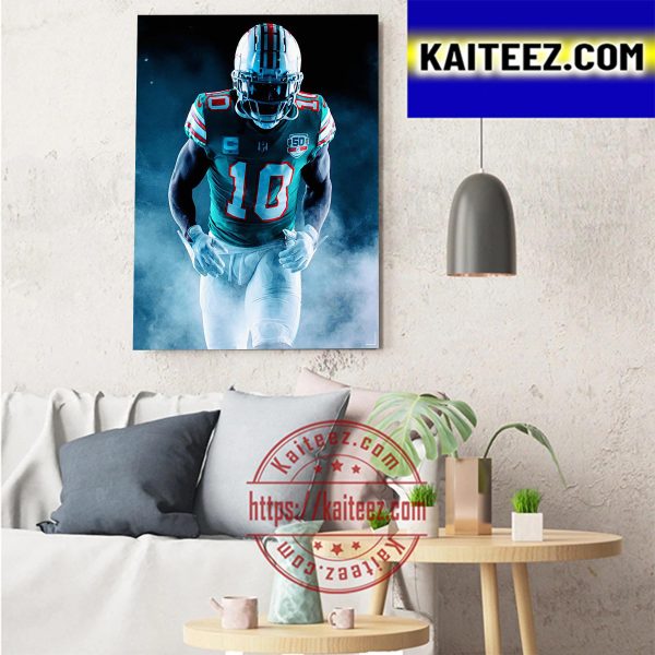 Tyreek Hill Leads The NFL With 1104 Receiving Yards Art Decor Poster Canvas