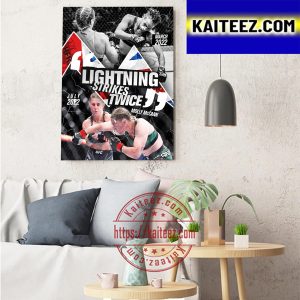 UFC 281 Lightning Strikes Twice Art Decor Poster Canvas